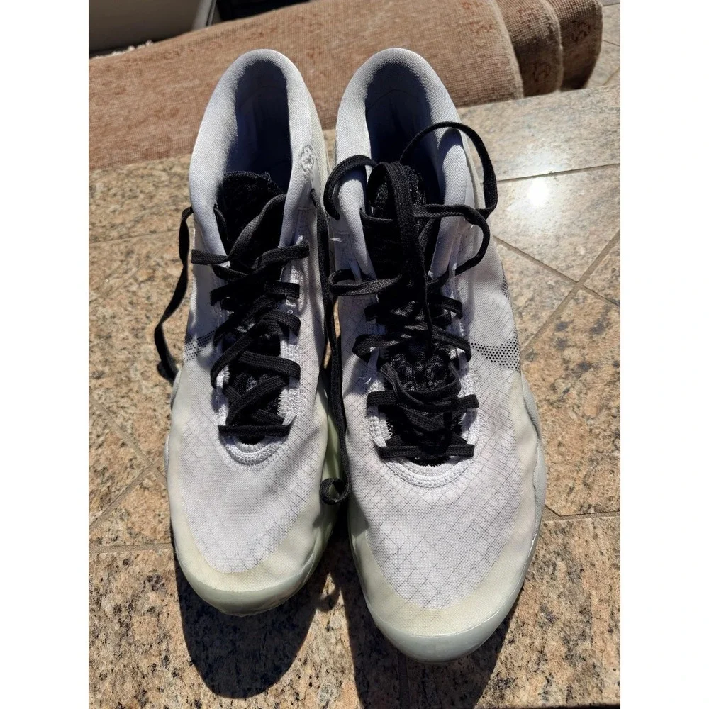 Nike KD 12 Shoes Mens Size 15 White Mesh Mid Top Basketball CN9518-100 Sneakers